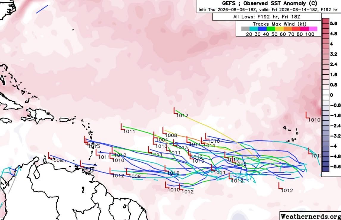 HuracanInfoCo's tweet photo. 🟡MÁS MODELOS SE UNEN A LA POSIBILIDAD DE DESARROLLO DE ONDAS TROPICALES

En la tarde de hoy, la mayoría de los modelos proyectan que entre 1 o 2 ondas tropicales podrían lograr algún desarrollo en los próximos 10 días. La cantidad de miembros de los modelos que proyectan la formación de una depresión tropical o tormenta tropical ha ido en aumento.

Cualquier sistema que logré desarrollo, tendrá que enfrentar vientos cortantes según se acercan al Caribe. 

Estaremos atentos durante los próximos días.

Gracias,
Rubén García, Meteorólogo