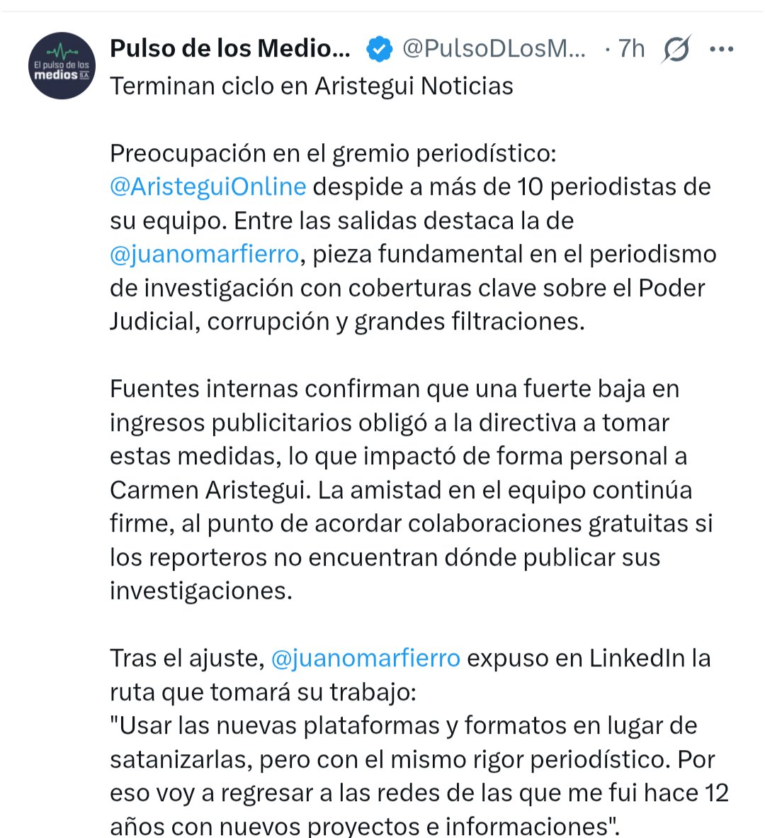 Insurgente_X's tweet photo. Carmen Aristegui primero perdió su pedestal d paladina d la información,

Luego perdió credibilidad, 
Después ratings,
Luego patrocinadores,
Enseguida presupuesto,
Finalmente perdió a sus colaboradores.

Y NO FUE por censura.

Ella TRAICIONÓ a su audiencia. https://t.co/8wkOlrovWe