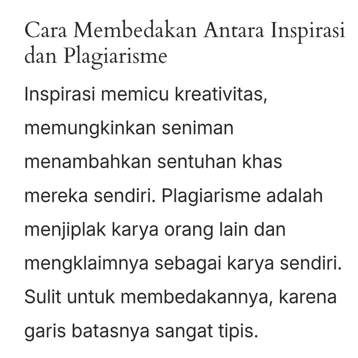 talentaart's tweet photo. Plagiarisme dan Inspirasi tipis batasnya.
Talenta Art
#plagiat #fakeart #artnews
Sumber : https://t.co/fbjfMNCuBZ https://t.co/2DwAStDUjA