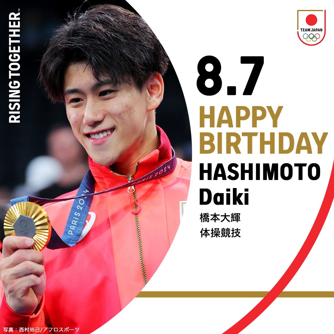 TeamJapan's tweet photo. 🤸🎊𝐇𝐀𝐏𝐏𝐘 𝐁𝐈𝐑𝐓𝐇𝐃𝐀𝐘🎊🤸

#TEAMJAPAN
体操競技 橋本大輝 選手

@HsmtD_0807
#TEAMJAPANシンボルアスリート
#がんばれニッポン https://t.co/WRRaA1qo2u