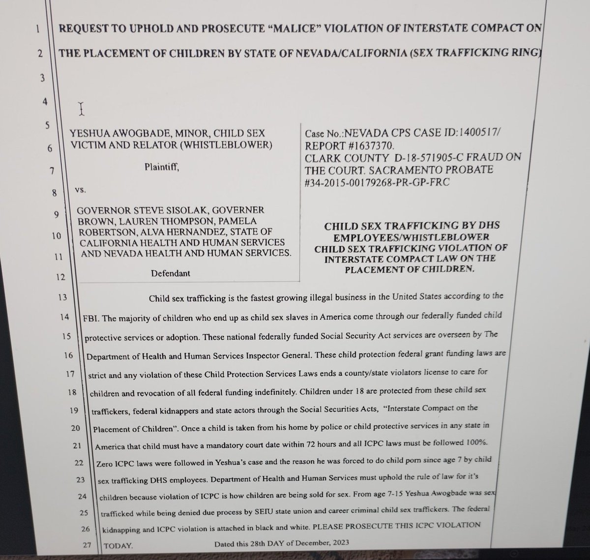 Truthhurtspedos's tweet photo. Why are all children who escape child trafficking ring by @Govnewsom and @Epstien murdered by @Robbonta.    And @SEIU
#EpstienDesignerBabies
@SEIU1000 https://t.co/CL7RLsHtke