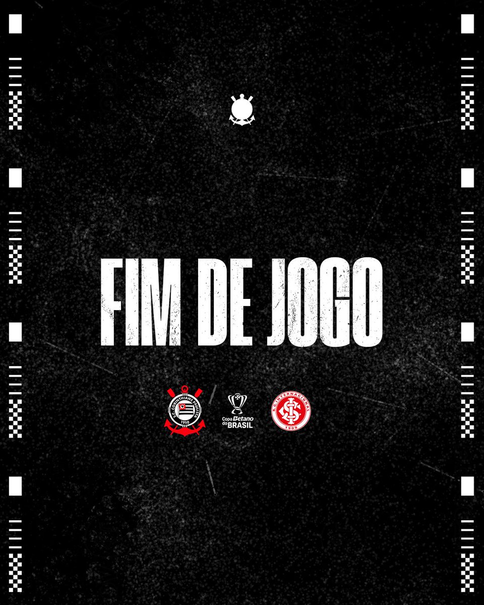 Corinthians's tweet photo. Fim de jogo. https://t.co/ayohgf0Dy2