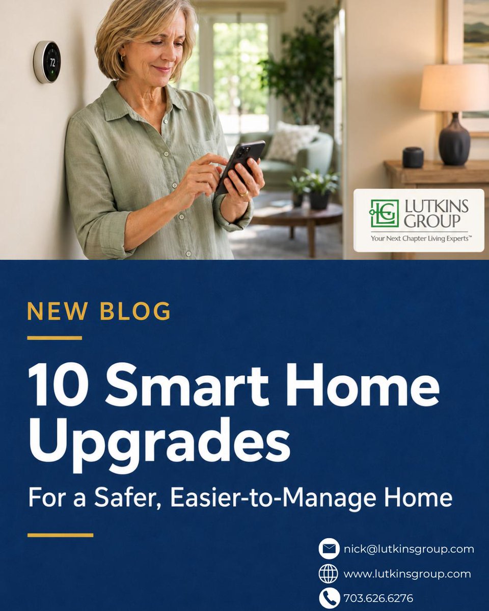 LutkinsGroup's tweet photo. Smart-home upgrades can support safety, simplify home management, &amp; make everyday routines easier.

Explore 10 practical options for homeowners planning ahead &amp; families helping an aging parent:

https://t.co/zw7B4SWz7w

#SmartHome #AgingInPlace https://t.co/XpPErCkiXU