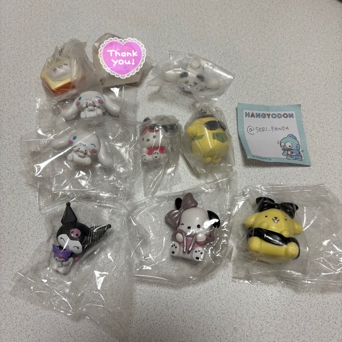 SERI_PANDA's tweet photo. サンリオ 交換
ぱんだっこ しょくぱんず
フロッキー バレエリボン2
ぬいぐるみといっしょ2

【譲】シナモン、プリン、ポチャッコ、はなまるおばけ、クロミ

【求】しょくぱんず キティ

異種交換も可能です⭕️
郵送にて交換希望です📮
検索からもお気軽にお声掛けください🙇🏻‍♀️ https://t.co/ZLA2gHnVAn
