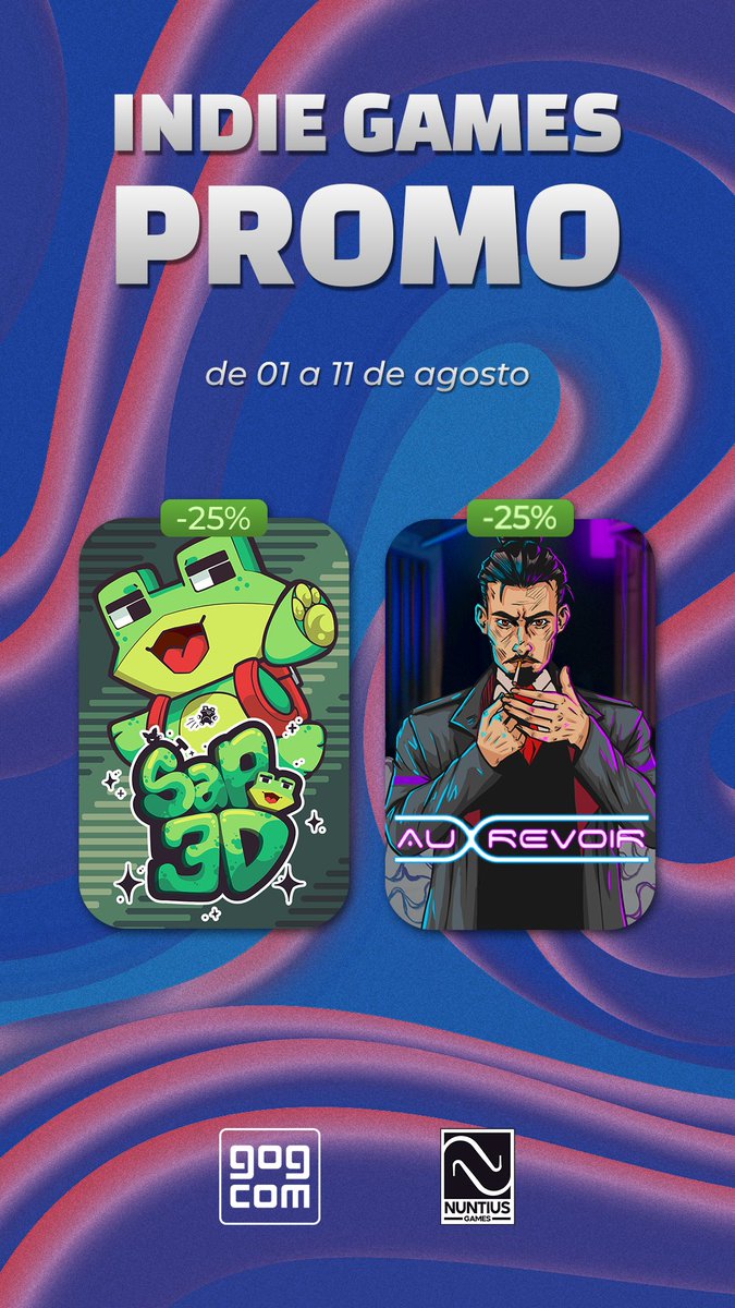 nuntiusgames's tweet photo. O que um sapo e um detetive cyberpunk têm em comum?
Ambos estão com uma promo incrível no GOG!
https://t.co/WpBUITboOG
https://t.co/JssFZym0kq https://t.co/Wh2PgQExfp