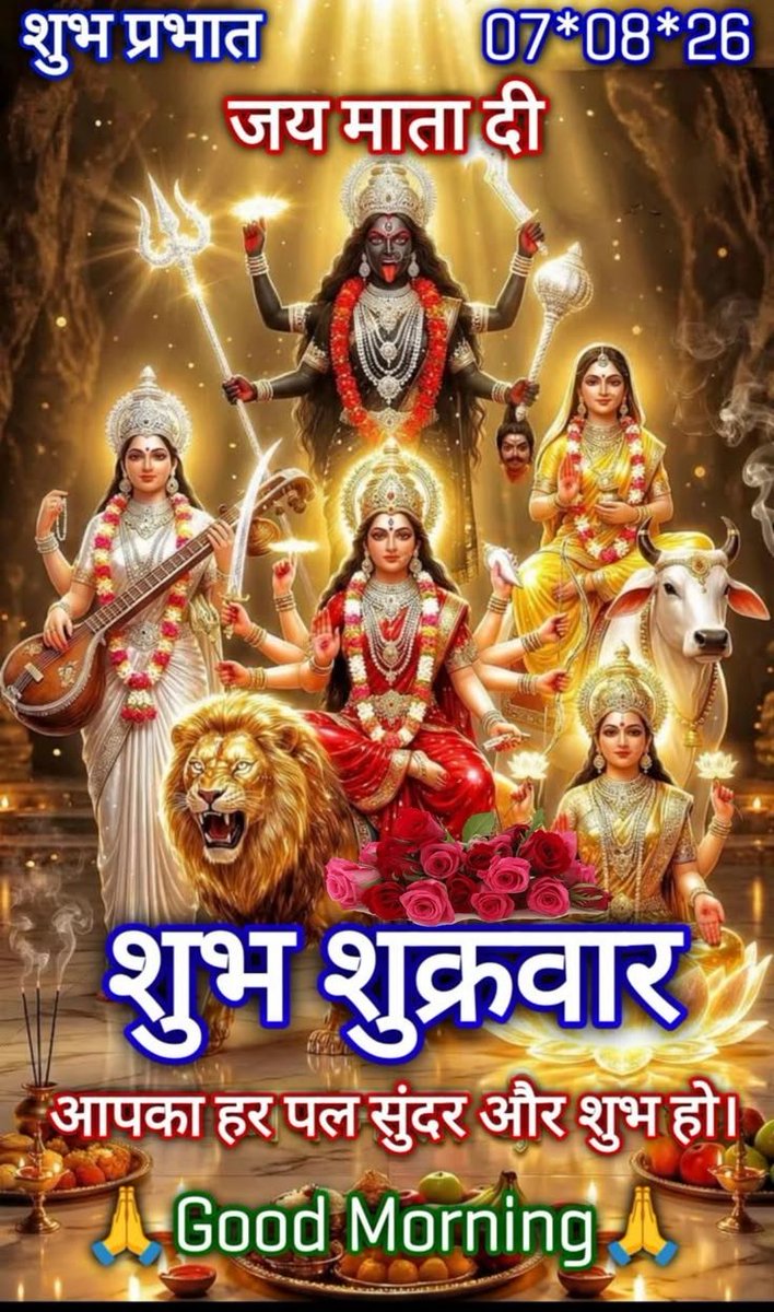 ajoybahadursbi's tweet photo. 🙏🚩जय माता दी🙏🚩
🕉जय माँ लक्ष्मी जी नमः 🚩🚩
🕉जय माँ महालक्ष्मी नमः🚩🚩
🕉विष्णु प्रियायै नमः 🚩🚩
🕉धन प्रदायै नमो नमः 🚩🚩
🕉विश्व जन्नयै नमो नमः🚩🚩
🕉🌹🌹🌹🌹🚩🚩🚩 https://t.co/WdAi6qO7XS