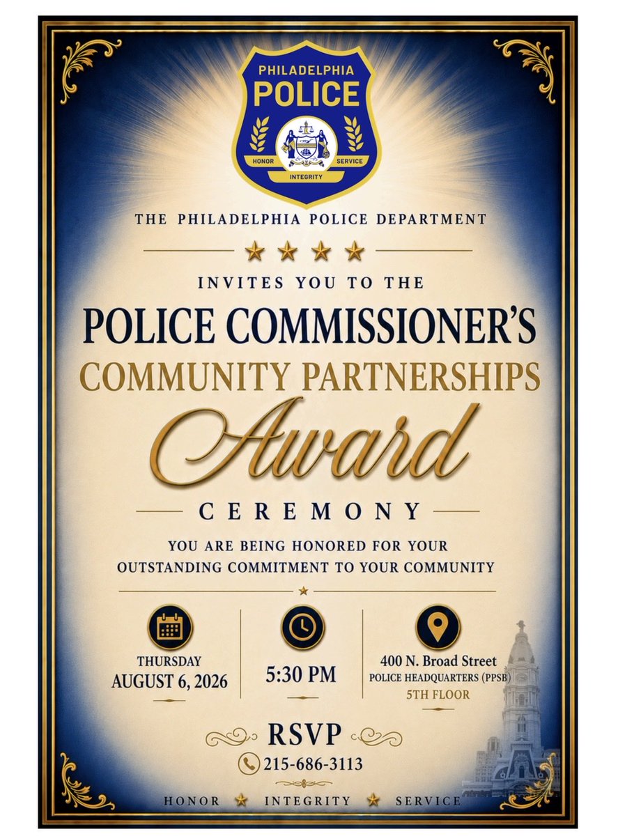 PPD24Dist's tweet photo. Congrats to our Police Commissioner’s Communtiy Award recipients in the 24th District. The work only gets done through the strong relationships we’ve built with our community leaders and members. Outstanding work all around! @PPDAnthonyLuca @PhillyPolice https://t.co/n9mmT0v1vv