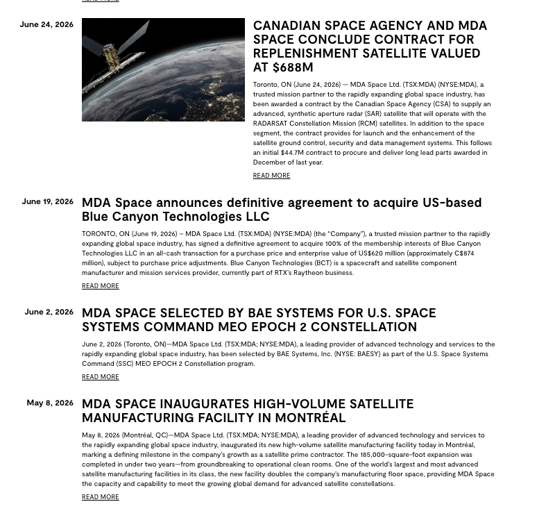 alexdbanks's tweet photo. Massive past 3 months for $MDA. Been incredible watching the company execute.

Tomorrow we finally get to hear management's perspective on everything that's happened 🚀 https://t.co/xIimyffZ9U