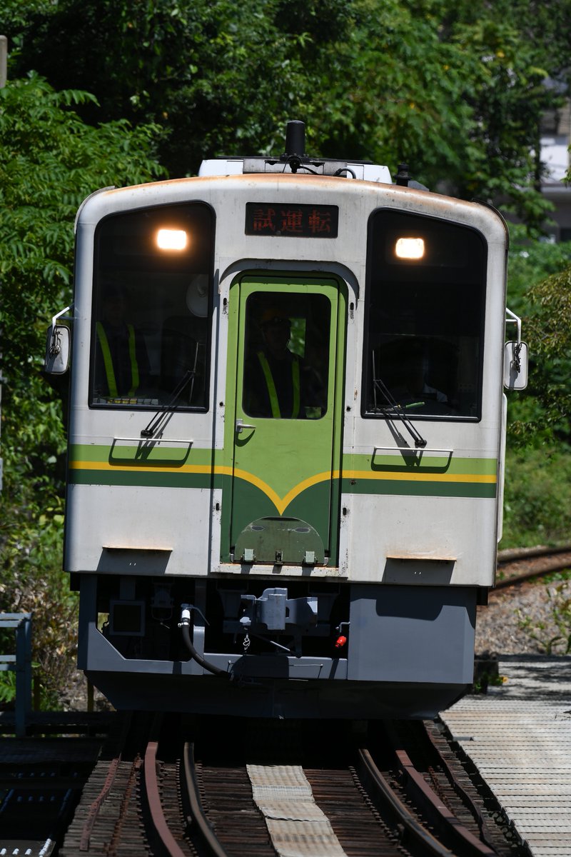 AIZU_HappyTrain's tweet photo. 昨日AT501の全般検査出場試運転がありました！
写真は弊社車掌が撮影したものです！

弊社の現行NDC でもっとも最古参の車で、今年で生まれて22年🤔

車両置換えの話もあるので、もしかすると最後の全検になるかもしれません🥺

最後まで元気に走って欲しいです🥰

501号これからもよろしくね🫡 https://t.co/ugHVN4BNve