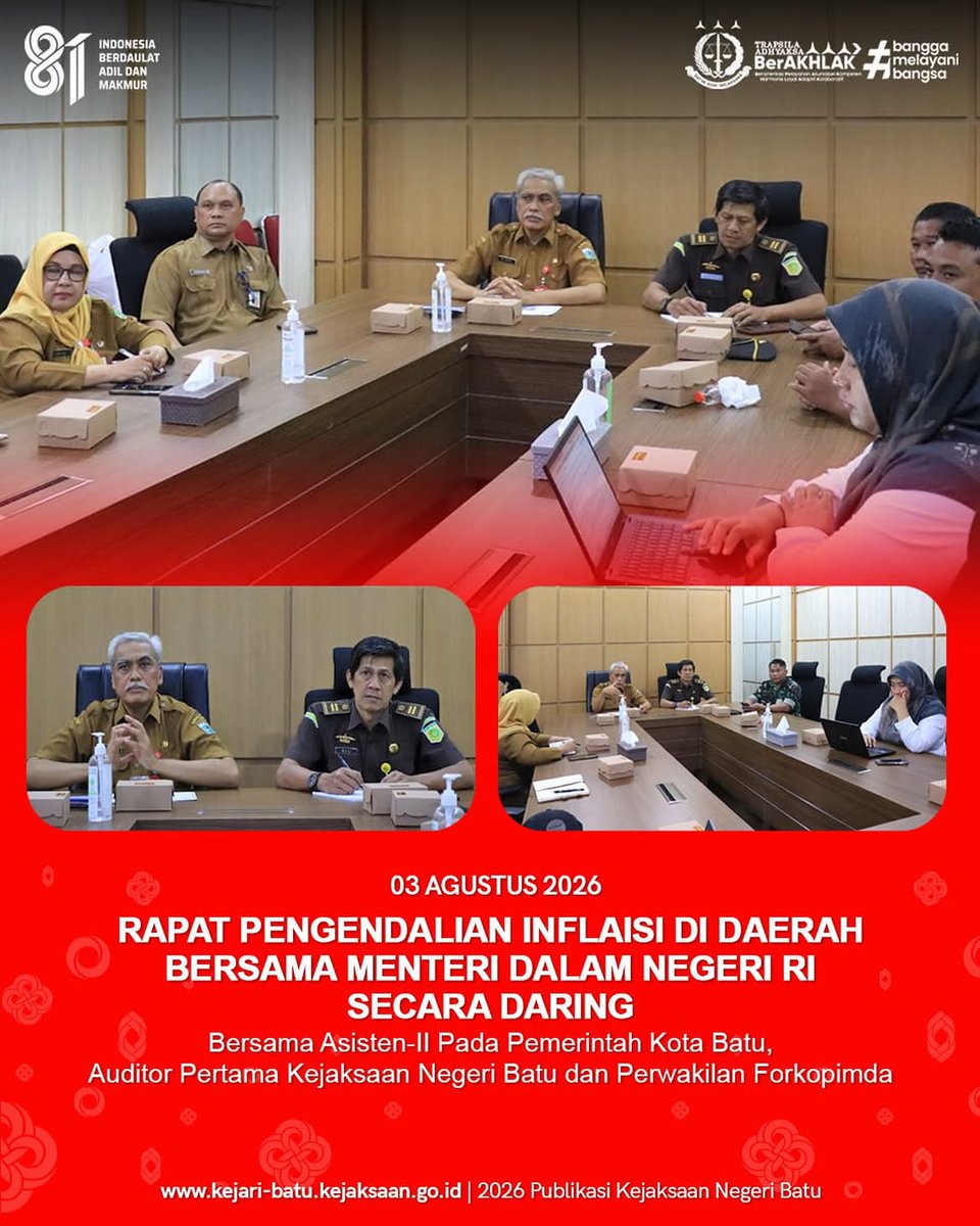 kejaribatu's tweet photo. RAPAT KOORDINASI PENGENDALIAN INFLASI DI DAERAH BERSAMA MENTERI DALAM NEGERI RI https://t.co/XvPnYs51JP