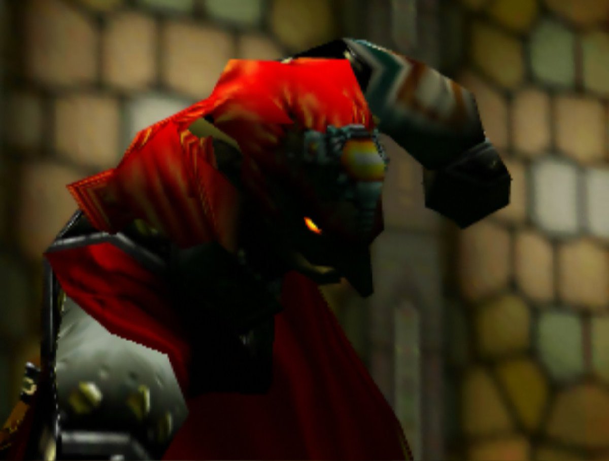 lalam2442's tweet photo. I absolutely love how Ocarina of Time on the N64 looks.  I only had to change the FOV to get these images of Ganondorf. https://t.co/WnG8J2YgSj