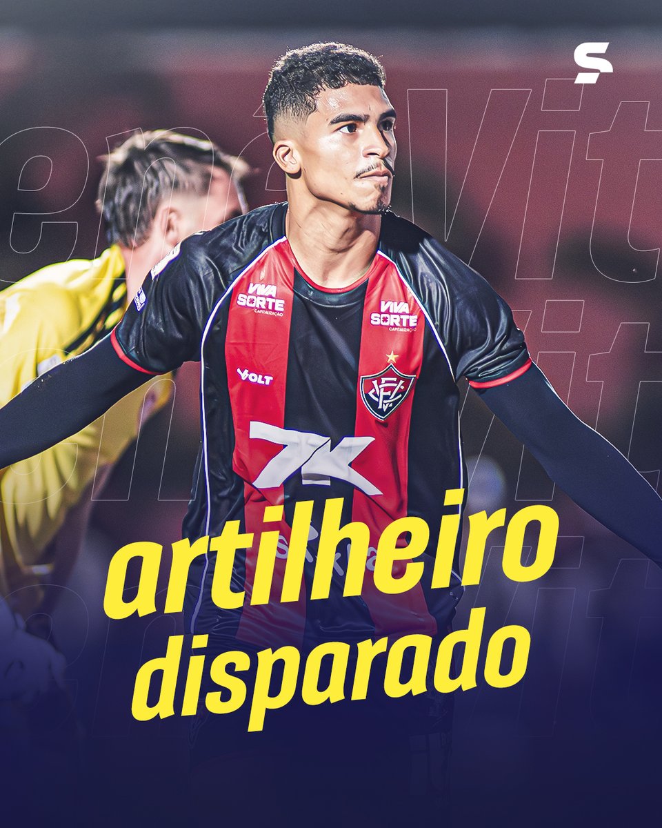 sportv's tweet photo. O RENÊ DISPAROU! 🔥💪
Com mais 2 gols no jogo contra o Athletico, Renê dispara na liderança. Agora, o atacante do Vitória tem 6 gols, enquanto o segundo colocado soma apenas 3. Que fase absurda! 👏
#CopaDoBrasilNoSportv #Vitoria #Rene #FutebolBrasileiro #JairVentura https://t.co/g0L2tYPzez