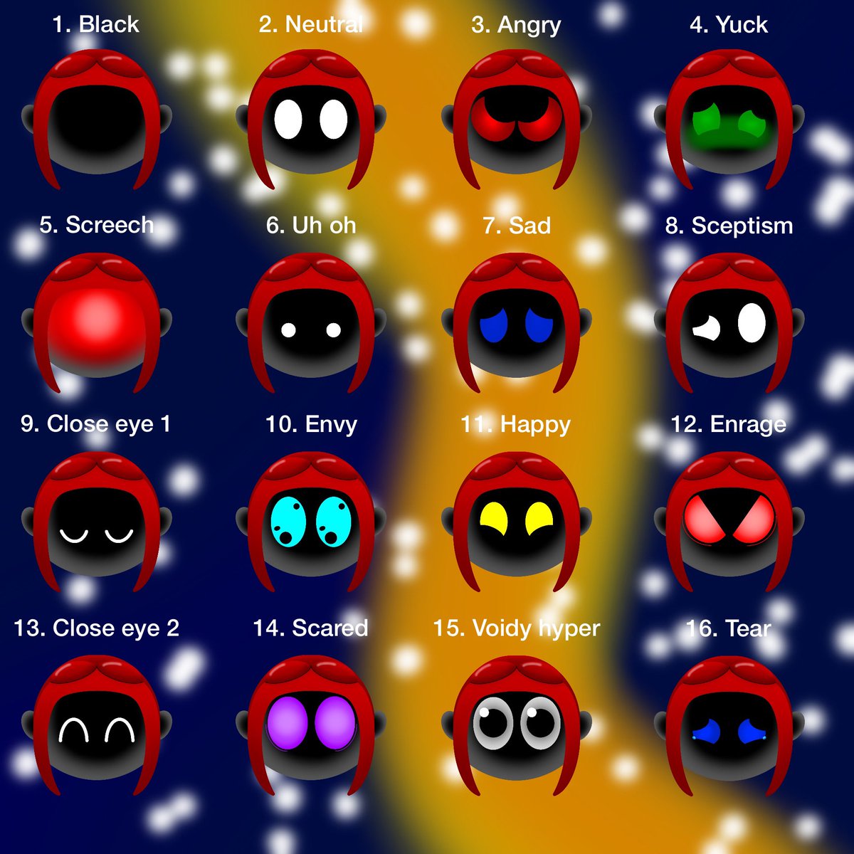 JTherealjoy's tweet photo. This is voidbeam

The darkest color character I’ve ever made so far. Literally

And this is her face expression
#starbeam #fanart #OC #netflix #faceexpression https://t.co/KQAn68nGzs