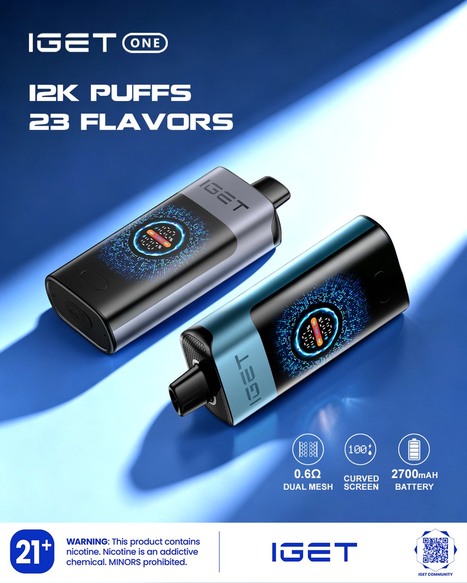 IGET_Global's tweet photo. Sleek design. Powerful performance. โก
12K puffs, 23 flavors, and a smooth experience in every draw.
IGET ONE is ready. ๐
#IGET #IGETONE #VapeLife #CloudChaser #DisposableVape https://t.co/fXmbCl2G4m