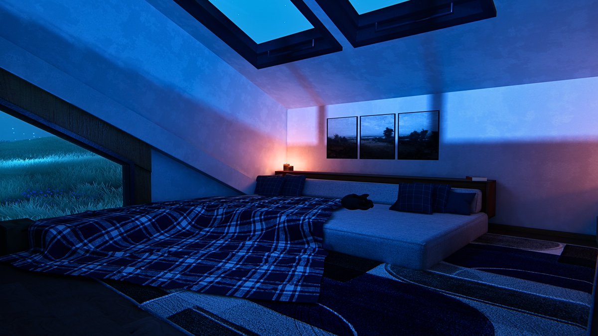VeraVROfficial's tweet photo. somewhere after midnight is live in Community Labs 

A cozy house, a grass field that doesn't end. And more, if you go looking.
PC + Quest
🎁 3 winners get 1 month Tier 3 VIP across all my worlds
RT + Follow to enter  -  giveaway 8/13
World link in replies ↓
-
新ワールド「somewhere after midnight/真夜中の何処か」をコミュニティラボにて公開しました
小さなお家と、どこまでも続く草原。探してみると、もう少し何かが見つかります。
PC / Quest 対応

🎁 抽選で3名様に、全ワールドで使えるTier3 VIP（1ヶ月）をプレゼント
参加方法：RT＋フォロー ／ 締切 8/13

ワールドリンクはリプライに↓

#VRChat #VRChat_world紹介 #VRChatWorld
