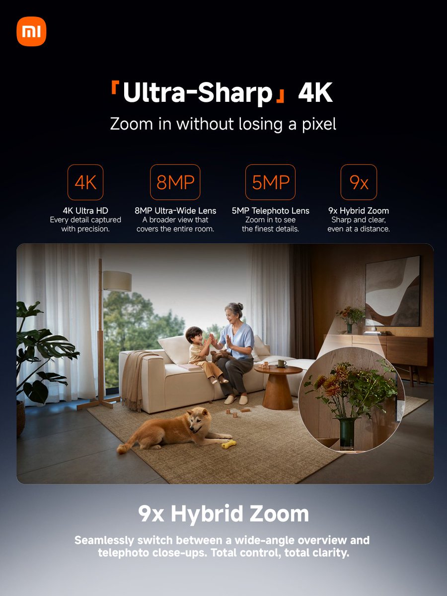 XiaomiMalaysia's tweet photo. Peace of mind starts at home. Whether you're keeping an eye on your little one or checking in on your furry friend, the #XiaomiSmartCamera C701 Pro is designed to help you stay connected at anytime, anywhere. 🏡

4K clarity, AI baby & pet monitoring, 360° coverage and enhanced privacy—all in one smart camera.
📌 Get yours now: https://t.co/WJGQOua3p9

#XiaomiMalaysia