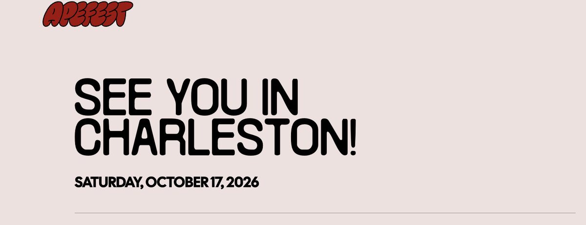 bonds_eth's tweet photo. See ya in Charleston  @BoredApeYC https://t.co/PJBs5BWtYI