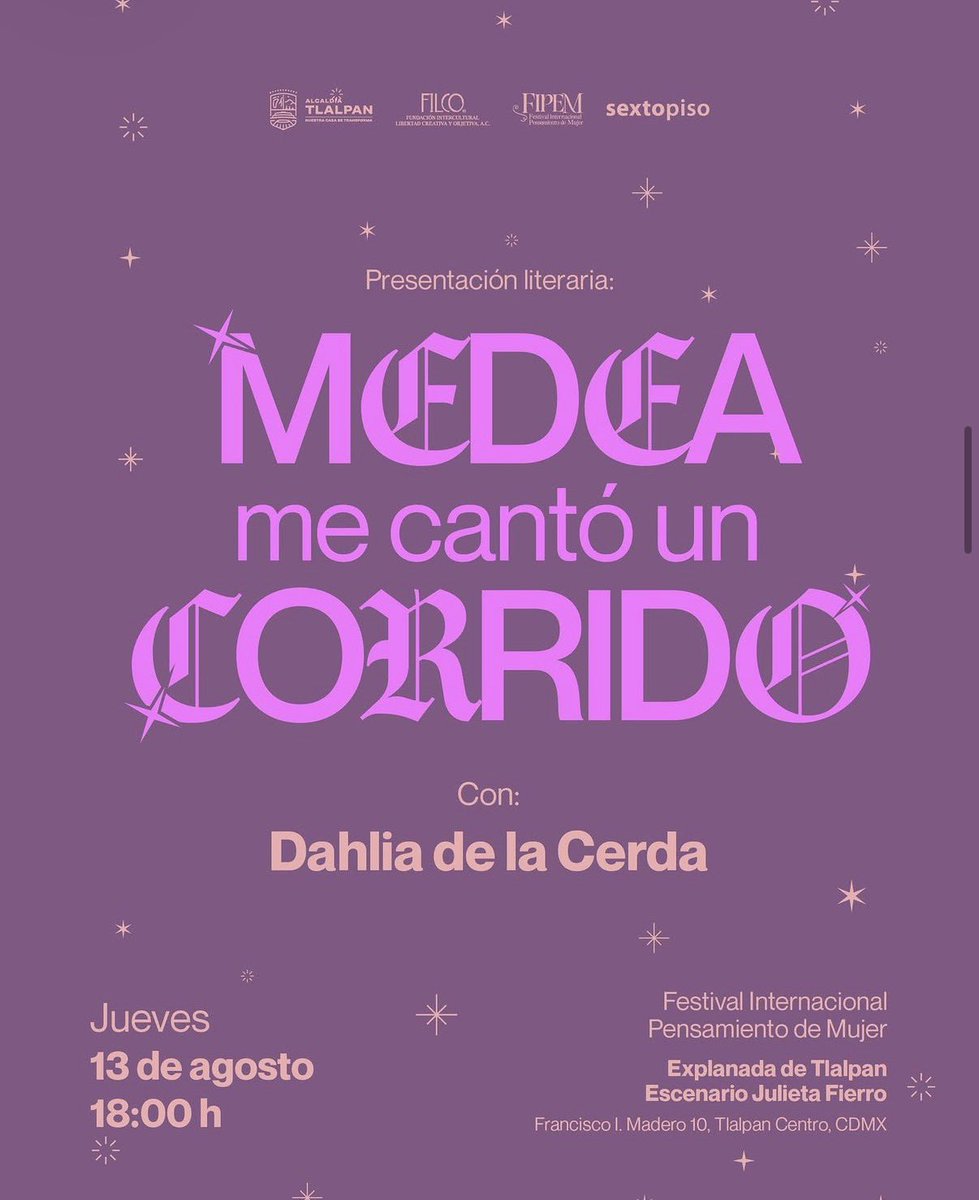 DahliaBat's tweet photo. Amiguies y enemigues están invitades.

Nos vemos en Tlalpan 🔥 https://t.co/QVrteQ0AYI