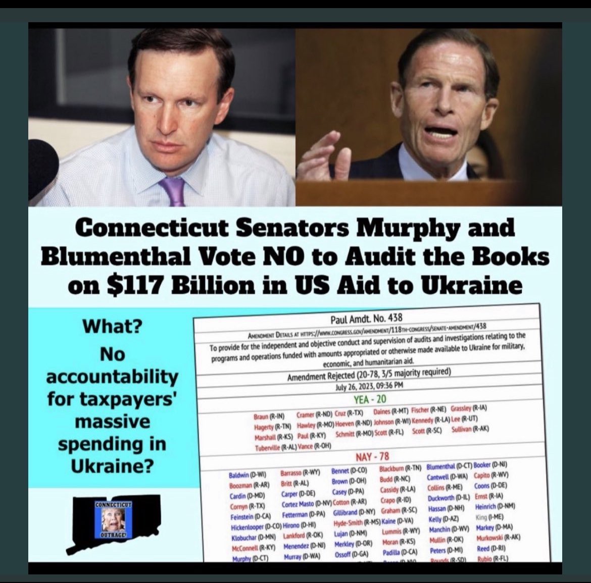 bestTickles's tweet photo. @SenBlumenthal is a revolting man and an even worse person.

His sanctuary state.
His “family” wealth

I’m sure Dick with his $130M net worth is the most grounded and reasonable man.  

He’s been a skid mark on CT as he’s one of the entrenched forever Blue Monsters that prioritizes any and everything excluding actual CT Residents.

Always on the minority anti-American stances.

Cowardly fake valor.

He’s one of the worst of the worst.