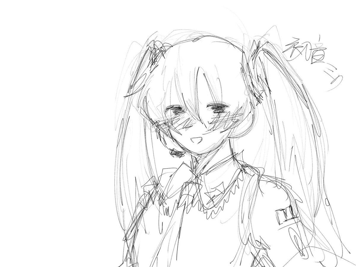kareandosityu's tweet photo. 初めて初音ミクを描いたかもしれない。。
#初描き初音ミク　#イラスト https://t.co/f26eIdWZaL