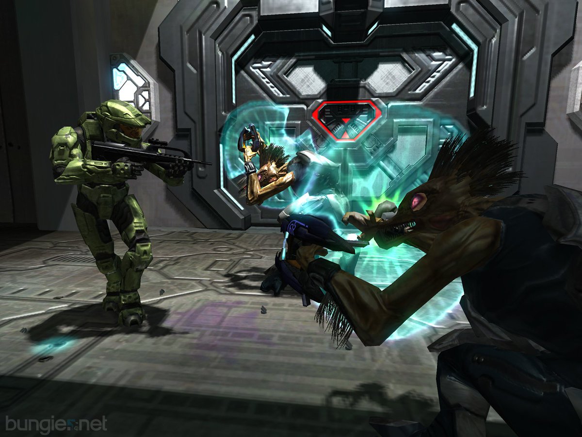 aefirestone's tweet photo. @TheIshikawaRin Something about Halo 2's original graphics make it special and enchanting. It also would've look better with the original stencil shadows originally planned but scrapped for technical reasons. https://t.co/KpztRHUtdj