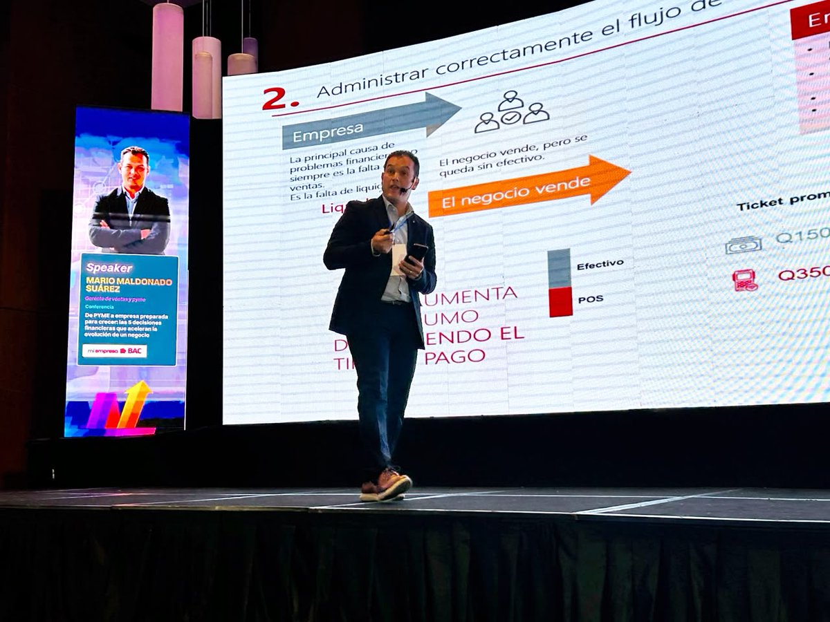 bacguatemala's tweet photo. 🌱 En #EvoluciónPYME2026 compartimos estrategias financieras clave para impulsar el crecimiento sostenible de las pymes.
En #BACGuatemala las acompañamos con soluciones de financiamiento y medios de pago que generan más valor para sus negocios.
#BACPositivo #BACSimple https://t.co/X4xPZNmdoo