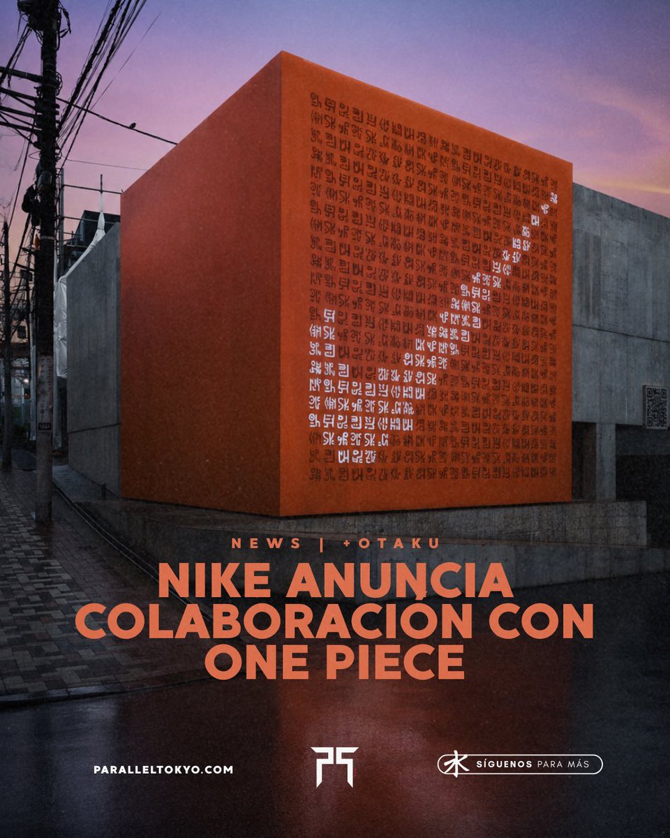 paralleltoky0's tweet photo. 🏴‍☠️ Nike comenzó a revelar su colaboración con One Piece

La marca publicó un Poneglyph con su logo y la frase “Romance Dawn”. La colección estaría inspirada en las frutas Gomu Gomu, Mera Mera y Ope Ope, aunque todavía no hay imágenes oficiales de los productos. 

#OnePiece #Nike https://t.co/RttEfe5Mmn