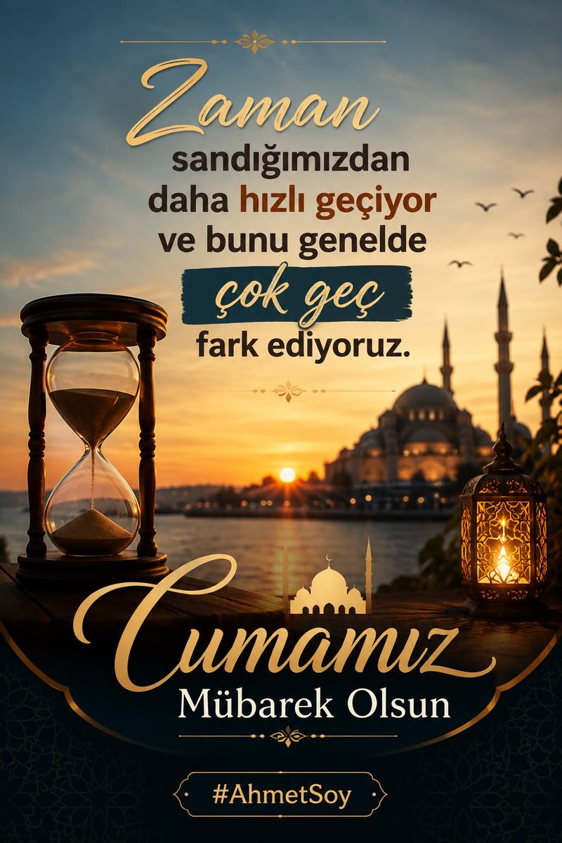 TC_AhmetSoy45's tweet photo. "Zaman sandığımızdan daha hızlı geçiyor ve bunu genelde çok geç fark ediyoruz."
Cumamız Mübarek Olsun 🤲
#Cuma #Hayr #Dua #İyilik #Sağlık #Huzur #Rahmet #Merhamet #Bereket #Mağfiret #Bağışlanma #Türk #Türkiye #AhmetSoy https://t.co/l1XhgWBqGZ