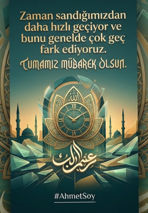 TC_AhmetSoy45's tweet photo. "Zaman sandığımızdan daha hızlı geçiyor ve bunu genelde çok geç fark ediyoruz."
Cumamız Mübarek Olsun 🤲
#Cuma #Hayr #Dua #İyilik #Sağlık #Huzur #Rahmet #Merhamet #Bereket #Mağfiret #Bağışlanma #Türk #Türkiye #AhmetSoy https://t.co/l1XhgWBqGZ