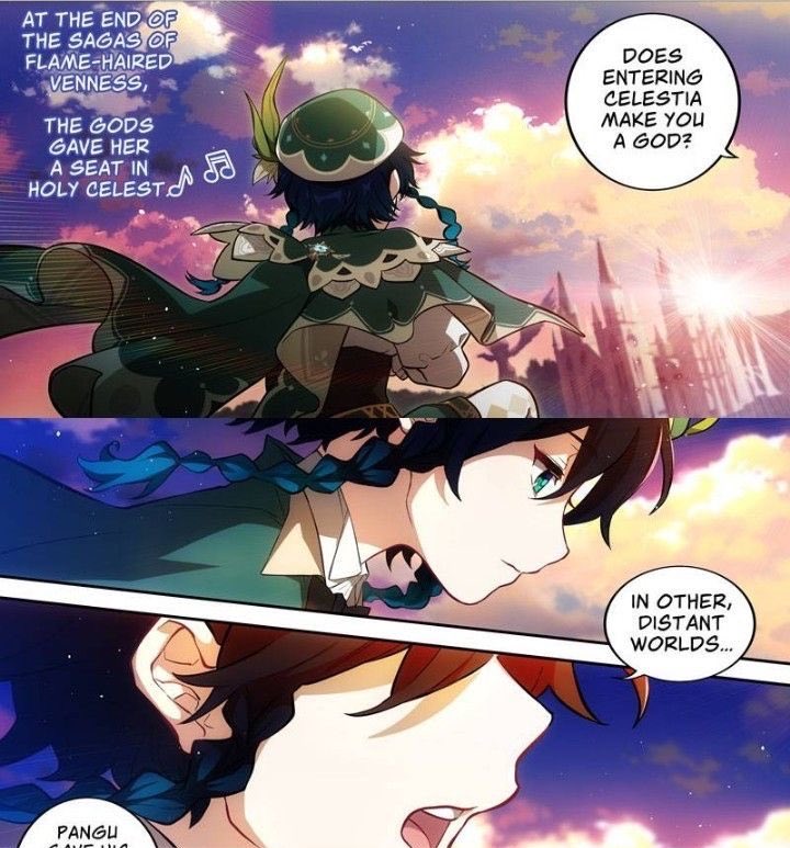 700kdpr's tweet photo. a detail i really like in genshin manga is how they show different mondstadt eras from how venti's bard attire is designed https://t.co/Ieb5fDTZ2j