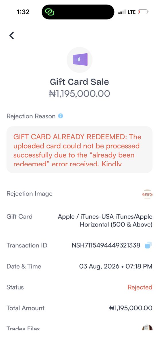 Dedominators's tweet photo. @card_nosh Nosh has formats they use in scamming people, wen u upload a Gift card for the first time and exposing the unique numbers, they will tel u to reupload again and wen u upload the second time they will now tell you that the card has been used somewhere else. https://t.co/prMluVjybu