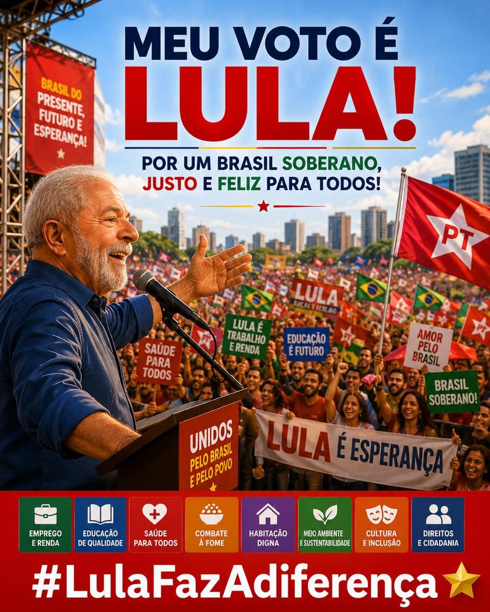 Alice_inland13's tweet photo. Bora falar do trabalhador brasileiro com a cabeça erguida? 
LULA É SOBERANIA 
MEU VOTO É LULA 
#LulaFazAdiferença
O Brasil atingiu a menor taxa de desemprego da série histórica, caindo para 5,4% com mais de 5,3 milhões de empregos formais gerados! É carteira assinada, renda subindo e o nosso povo com a dignidade e o sustento garantidos de volta! 🪪💼📈