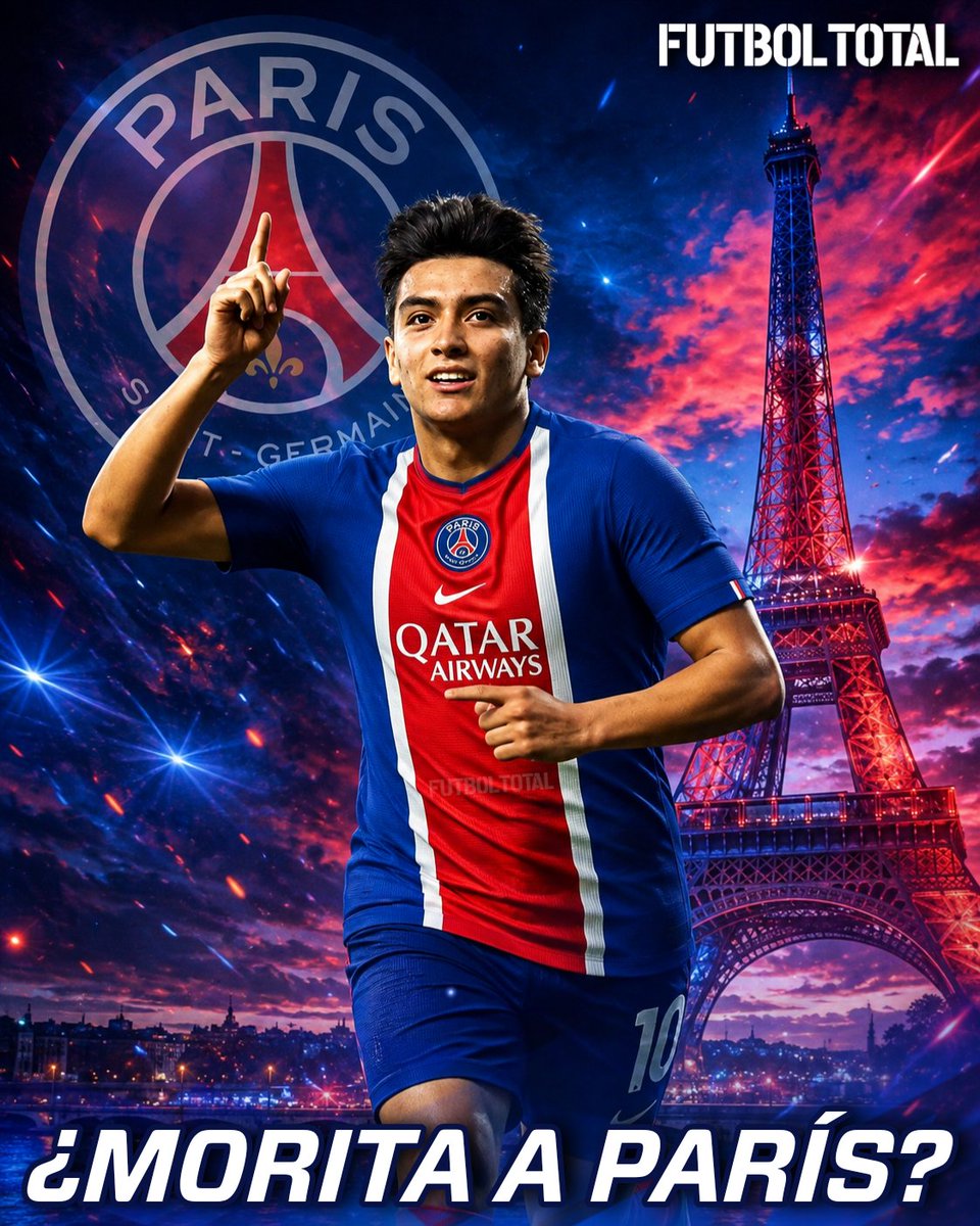 futboltotal's tweet photo. 𝗦𝗘 𝗩𝗜𝗘𝗡𝗘... 🇫🇷😍💎

El PSG levanta la mano para llevarse a Gilberto Mora.

Diario Marca reporta que el conjunto parisino ha colocado a Morita entre sus objetivos prioritarios como gran apuesta de futuro.

⏳️ Esperarán a que cumpla los 18 años (octubre) para mover ficha. https://t.co/Ohyz7CLyXS