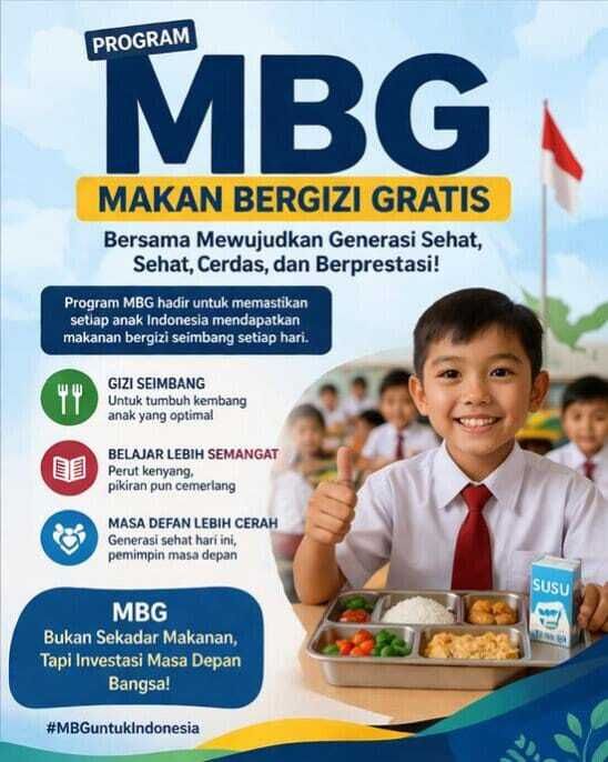 YuniSet69424831's tweet photo. Program MBG hadir untuk rnemastöcan setiap anak Indonesia mendapatkan makanan bergizi seimbang setiap hari. https://t.co/eEuEDDE2Eh