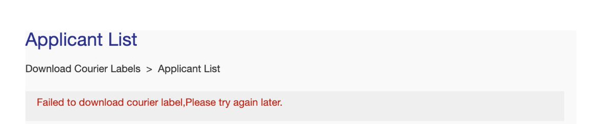 jebastinSD's tweet photo. @vfsglobalcare Keep getting this error while trying to download courier label for 2 way courier for Canada visa from USA - through VFS global Canada - Please check https://t.co/P9o6Hex92l