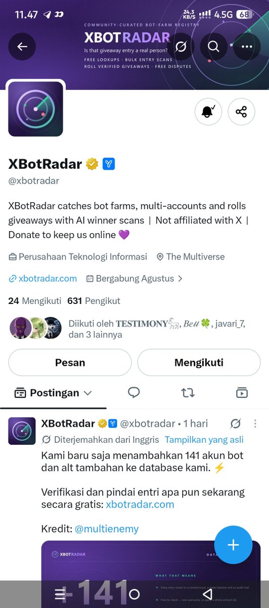 Rezkixyn_'s tweet photo. @ifwraviel @xbotradar 89rg3BEzqTGqyVqctYXKMds8Y3RNPpwzzFQS834Fq5zy https://t.co/Q6evYYVLgJ