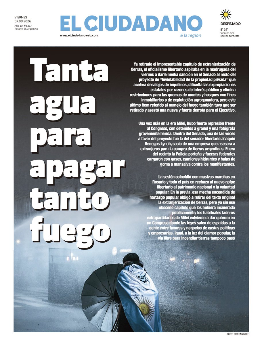 elciudadanoweb's tweet photo. ¿Viste la tapa de El Ciudadano? https://t.co/GE4MBkO7JJ