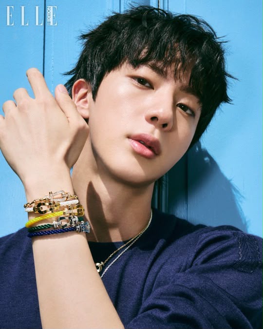TheePopCore's tweet photo. JIN looks so magnificent and majestic for ELLE Korea, serving timeless face economy as always. https://t.co/18MfPT5dVm