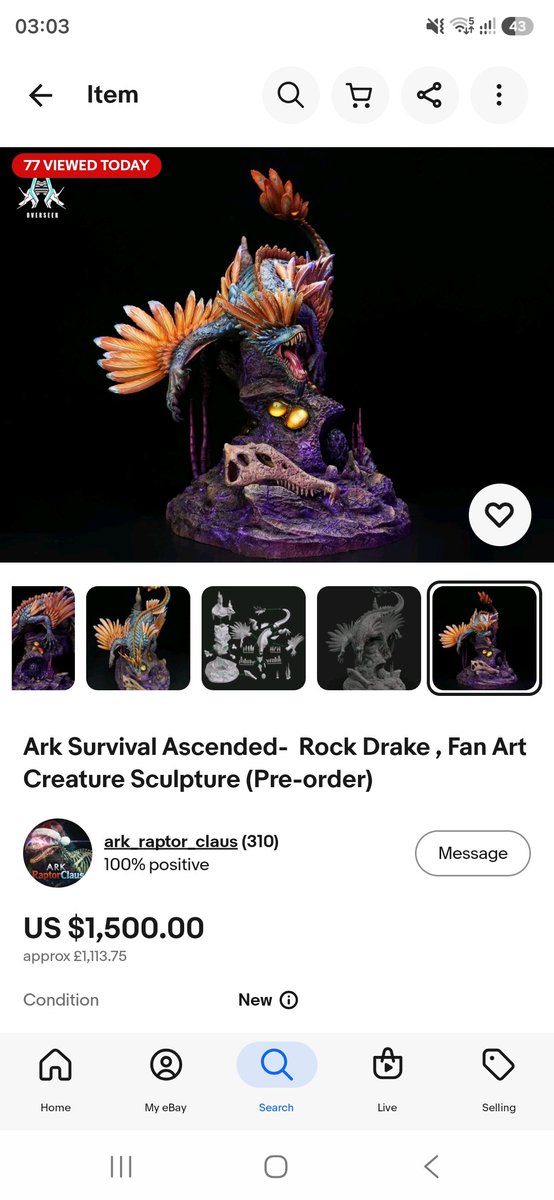 L_S_Hemming's tweet photo. @SyntacYT Apparently 2 in stock on eBay. If I had the cash I'd get both 😂 https://t.co/Wo1CRZb37B