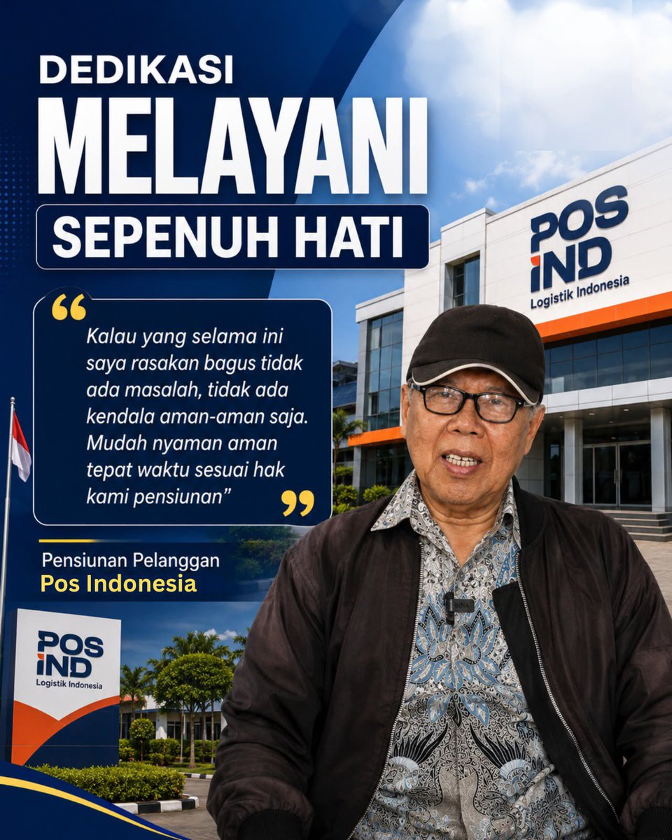 prananda202's tweet photo. pelayanan yang tertib, nyaman, dan penuh kepastian membuat pencairan pensiun terasa lebih tenang. terima kasih Pos Indonesia yang selalu hadir melayani sepenuh hati. #MelayaniSepenuhHati https://t.co/oSciajI51v