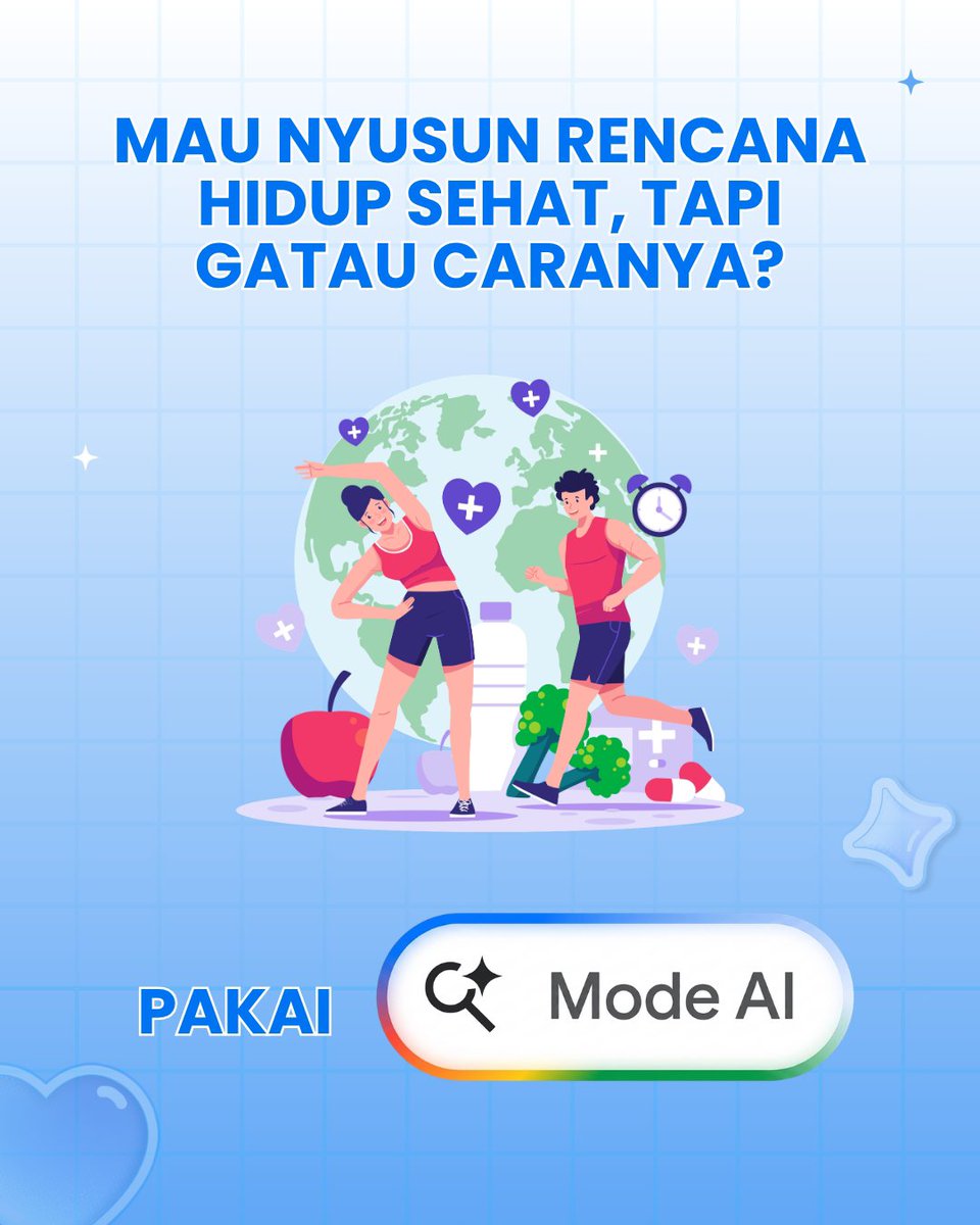 Vallms05's tweet photo. Kalau kamu pengen mulai hidup sehat tapi selalu bingung harus ngapain dulu, mungkin cara ini bisa dicoba.🙌🏻🤩

@googleindonesia 
#TeamGoogle #GoogleStudentAmbassador #GSA2026 #GoogleAI https://t.co/YjBIbwGPxG