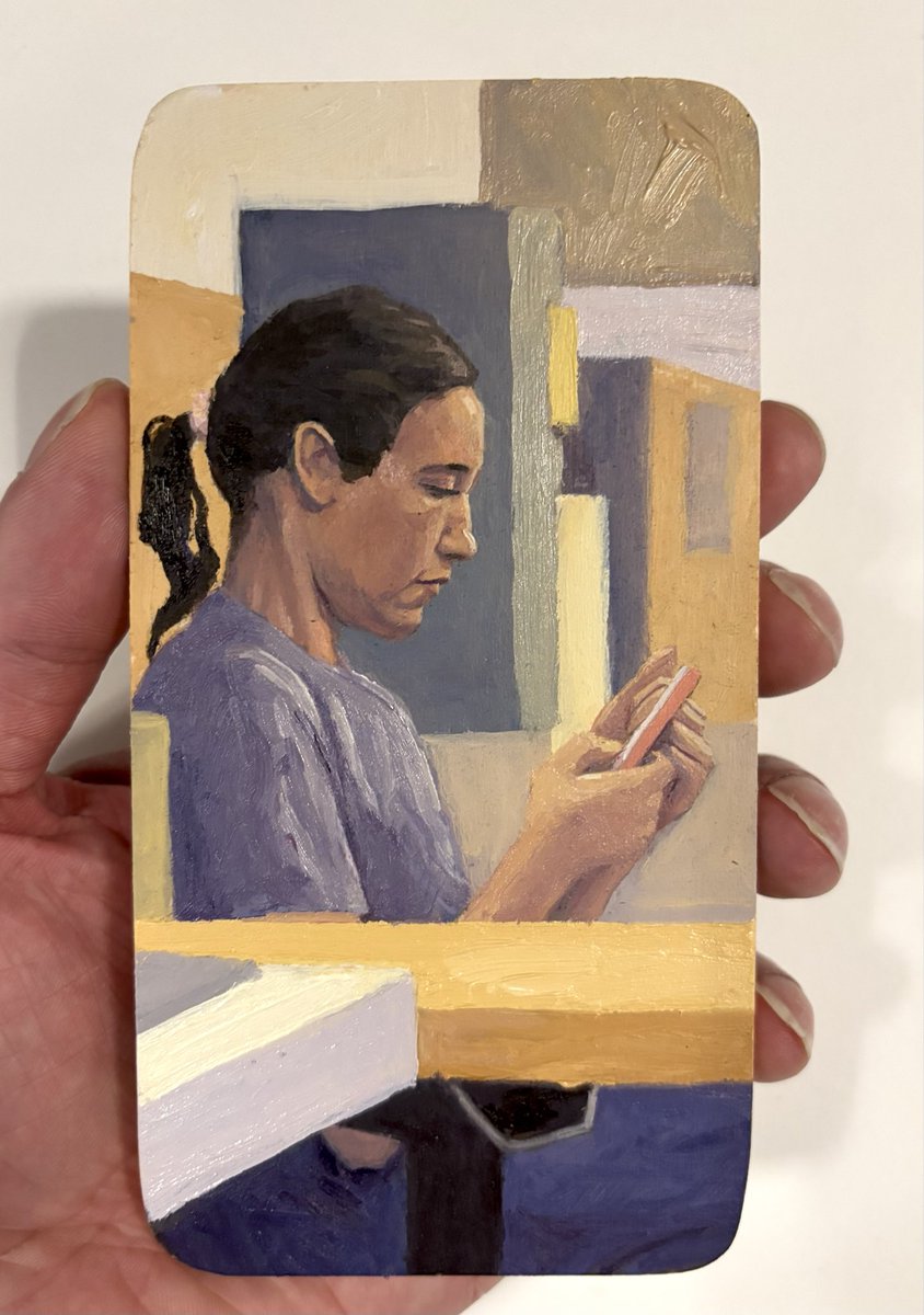 AlexVietti's tweet photo. Interface 0416 #oilpainting #cellphone #technology #artist #alexvietti https://t.co/qqVDcXmYDA