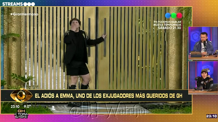 NY_Watcher's tweet photo. #GH2026 The 3 Remaining Visitors --> EMMA - TINI - SELVA <-- now Left the #GranHermano House 🚪🚶‍♂️🚶‍♀️🚶‍♀️
#GeneraciónDorada https://t.co/ixIHyyFs7M