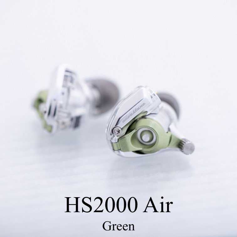 Acoustune_audio's tweet photo. 【新製品】軽量化とフィッティング向上を実現したHS2000シリーズの新基軸『HS2000Air』
第5世代ミリンクスドライバーを搭載した新開発のチャンバー「ACT09」を採用。2色あります♪
本日、2026年8月7日予約開始、9月11日発売！
https://t.co/QM6HyUV5vx
#Acoustune #イヤホン #ポータブルオーディオ https://t.co/IuHAMlqFzP