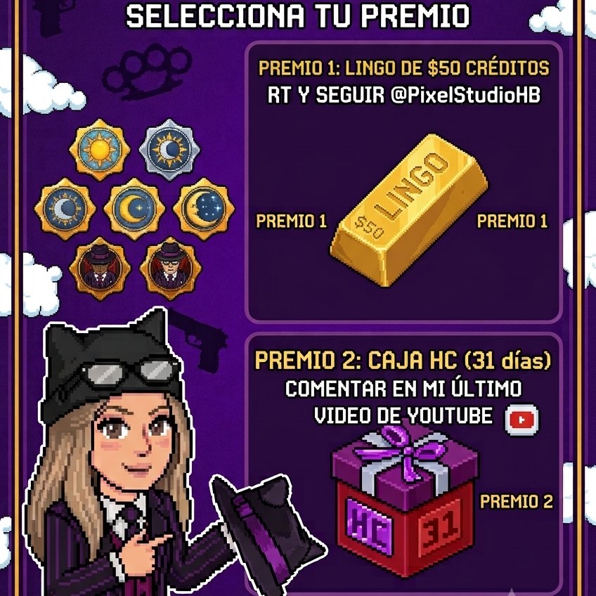 PixelStudioHB's tweet photo. ¡SORTEO DOBLE! 💸🤑🎁💜

💰 PREMIO 1: Lingo de $50 Créditos👉 Dar RT a este post. 👉 Seguir a @PixelStudioHB en X/Twitter.

📦 PREMIO 2: Caja HC (31 días)👉 Dejar un comentario en mi último vídeo de YouTube: https://t.co/ZLSSUhfSOO

🗓️ Cierre: Viernes 14 de agosto. https://t.co/b1vXZVJ7MK