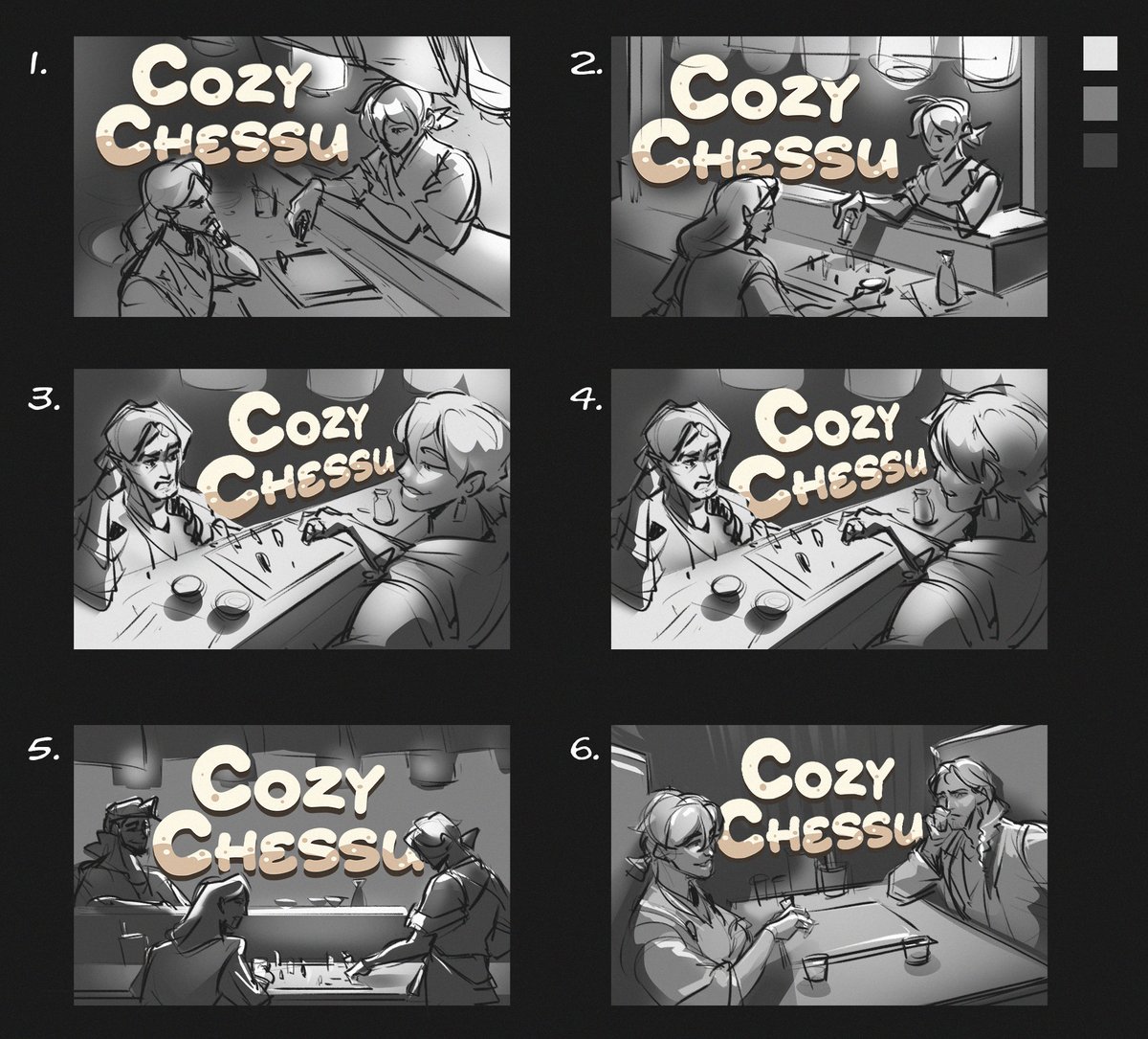 AllinTactics's tweet photo. GAME DEVS -- Looking for advice on our new capsule art !!! Which composition works the best? We want to convey both an emphasis on the narrative + chess-like gameplay. https://t.co/ycgvbiMcRF