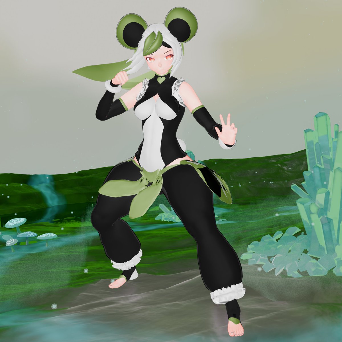 HentaicoreR18's tweet photo. so my toonshader works both in cycles nad eevee also this Palgirl is ready to rock your world meet Chun-leaf Seckmhet is next in the Gijinka collection #Palworldㅤㅤㅤㅤ #blender https://t.co/FUQygJX4rm
