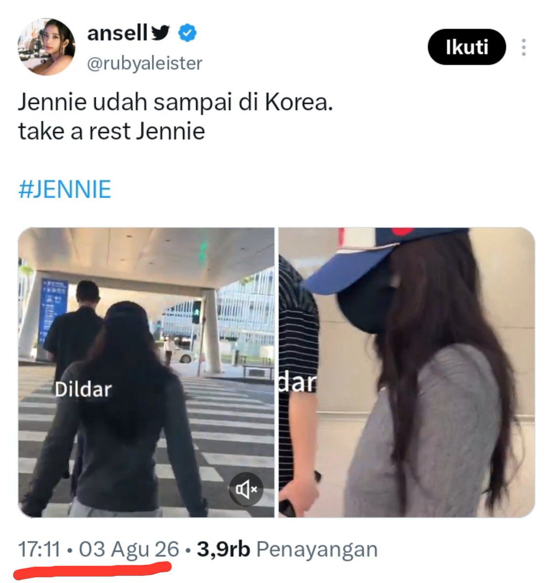 Manduaddictxy's tweet photo. Buat Blinks yang udah nuduh Jennie gak akan dateng lah, Jennie gak ada di Korea lah dll. Ini bukti kalo Jennie after Lollapalooza langsung balik, bisa diliat dari tanggalnya, Jennie udah ada di Korea beberapa hari lalu, thanks. https://t.co/gtV07EBteu