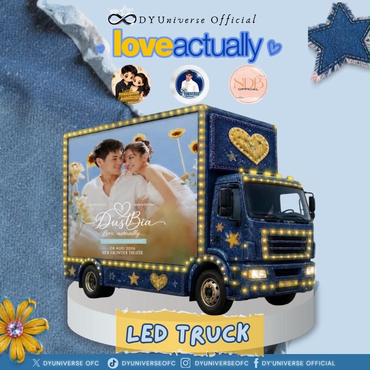 YJoyieeeee's tweet photo. VROOOOOM... CAN YOU HEAR IT? 👀

The engines are running.
The screens are lighting up.
The road is calling.

ALL ROADS LEAD TO DUSTBIA.

A special Collaboration LED Truck Fan Project by Ninang of Dustbia, DYUniverse Official and Dustbia Angels is officially rolling out to celebrate the Dustbia Love Actually FanCon!

One truck. Three fan communities. Countless hearts united for Dustin Yu and Bianca De Vera.

Turn up the volume... because this isn't just a truck passing by—it's the sound of a fandom moving together toward one unforgettable destination.

See you on the road. See you at the FanCon
@biancadeveraa @dustinyuu