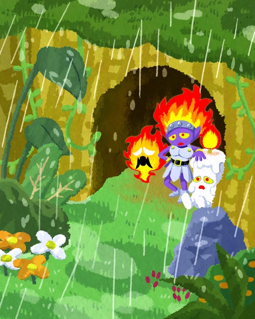 pellrunks's tweet photo. 魔物の群れは雨がやむのを待っている！ https://t.co/6RMgcDkosW